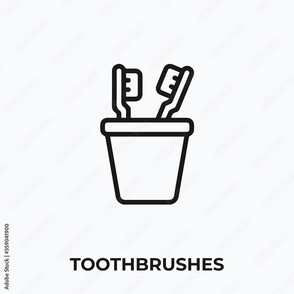 toothbrushes icon vector. toothbrushes sign symbol toothbrushes icon vector. toothbrushes sign symbol