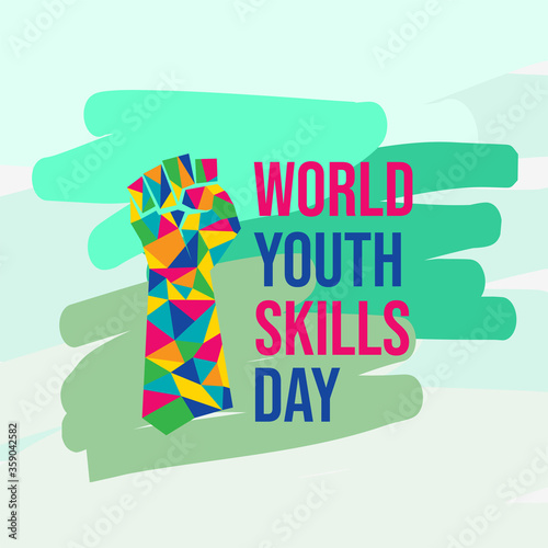 World Youth Skills Day vector Illustration