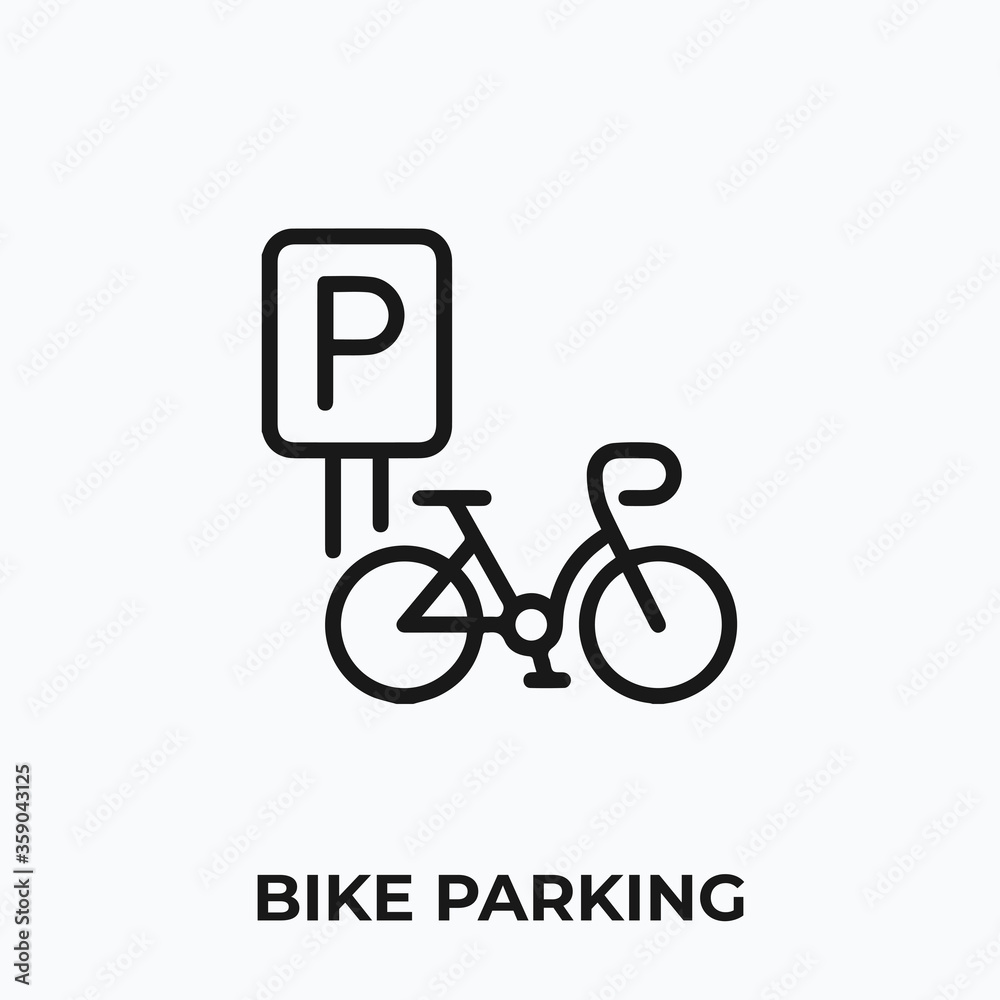 bike parking icon vector. bike parking sign symbol. bike parking icon vector. bike parking sign symbol.