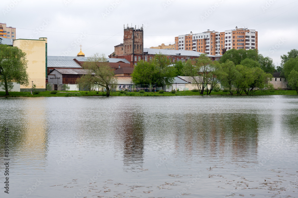 Buildings of former Reutov Cotton Spinning Mill, Reutov, Moscow region, Russian Federation, May 30, 2020 Buildings of former Reutov Cotton Spinning Mill, Reutov, Moscow region, Russian Federation, May 30, 2020