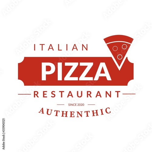 Pizzeria logo template. Vector emblem for cafe  restaurant or food delivery service.. vector illustrations