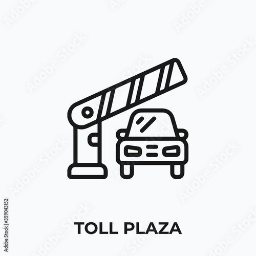 toll plaza icon vector. toll plaza sign symbol.