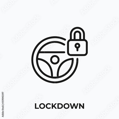 lockdown icon vector. lockdown sign symbol.