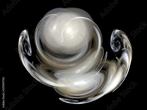 gray and white fractal
