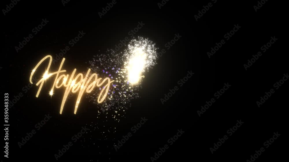 Happy 4th of July - Happy Independence Day July 4 lettering footage with handwritten text effect animation. Calligraphy motion graphics. Flat animation. In 4K