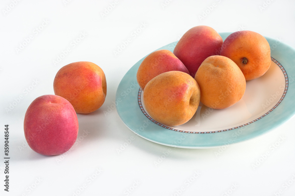 Organic apricots from the Valencian orchard in Spain. Organic apricots from the Valencian orchard in Spain.