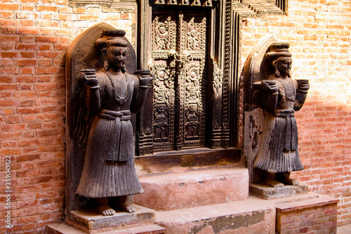 Figure in Bhaktapur,  an ancient Newar city in the east corner of the Kathmandu Valley, Nepal, UNESCO World Heritage Site photo