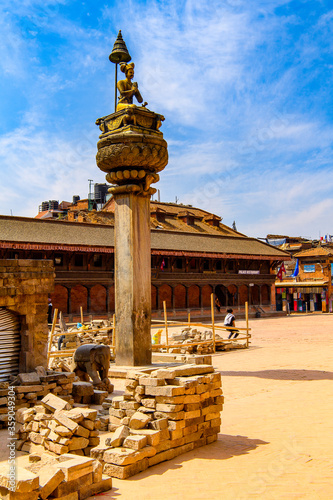 Architecture of Bhaktapur,  an ancient Newar city in the east corner of the Kathmandu Valley, Nepal, UNESCO World Heritage Site photo