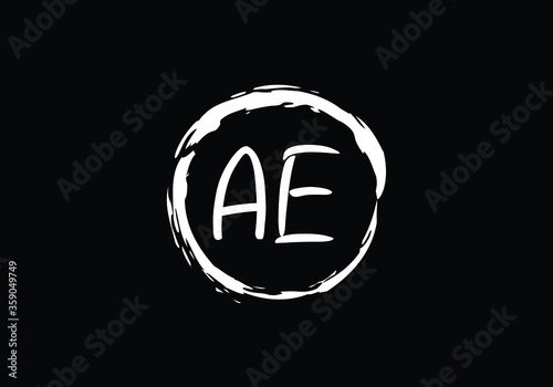 Initial Monogram Letter A E Logo Design Vector Template. A E Letter Logo Design photo