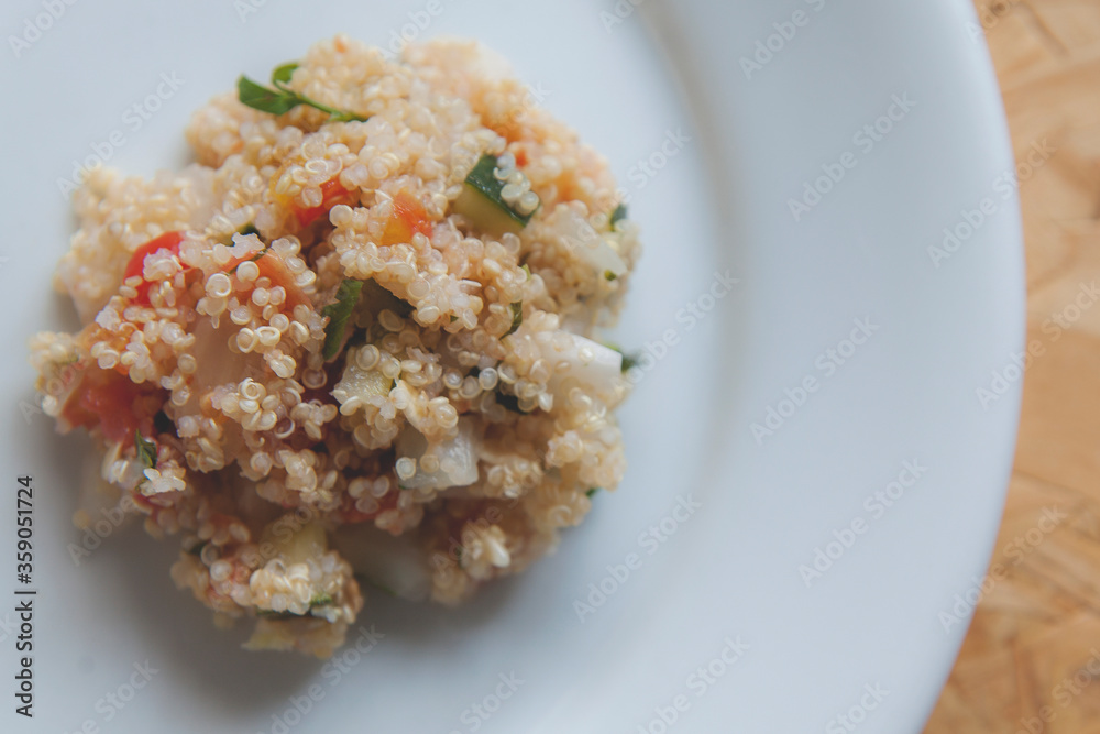 quinoa on a plate