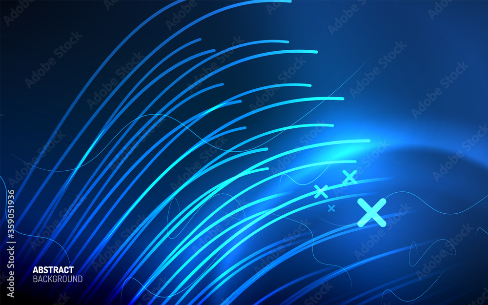 Obraz premium Abstract background - neon line design for Wallpaper, Banner, Background, Card, Book Illustration, landing page