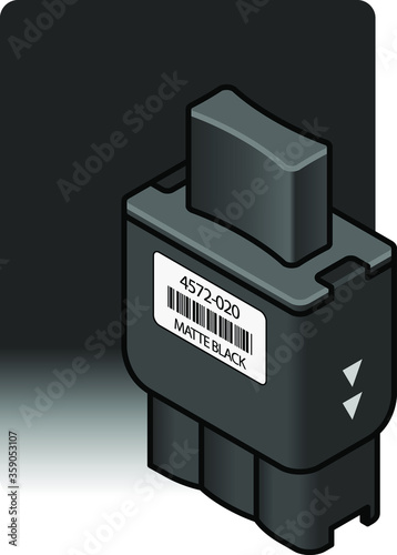 An inkjet ink cartridge - matte black.