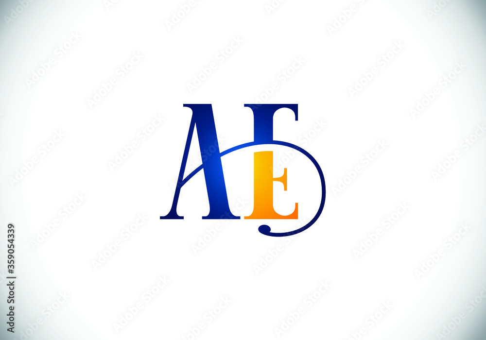 Initial Monogram Letter A E Logo Design Vector Template. A E Letter Logo Design Initial Monogram Letter A E Logo Design Vector Template. A E Letter Logo Design