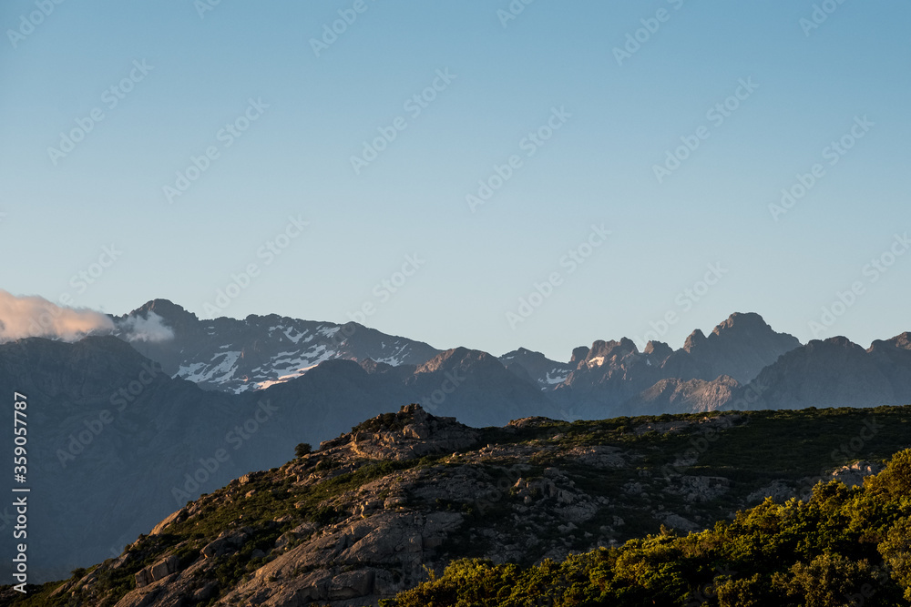 Monte Cinto the highest mountain in Corsica