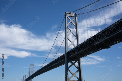 Silver Bridge over the bay.  The Bay Bridge crosses from San Francisco to the East Bay © Dawn