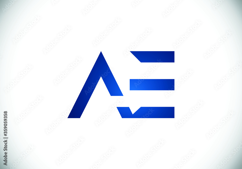 Initial Monogram Letter A E Logo Design Vector Template. A E Letter Logo Design Initial Monogram Letter A E Logo Design Vector Template. A E Letter Logo Design