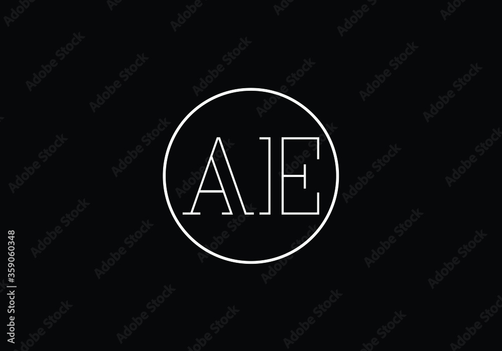 Initial Monogram Letter A E Logo Design Vector Template. A E Letter Logo Design Initial Monogram Letter A E Logo Design Vector Template. A E Letter Logo Design