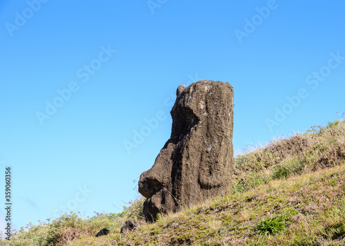 It's Moai in the Rapa Nui National Park, Easter Island, Chile, S
