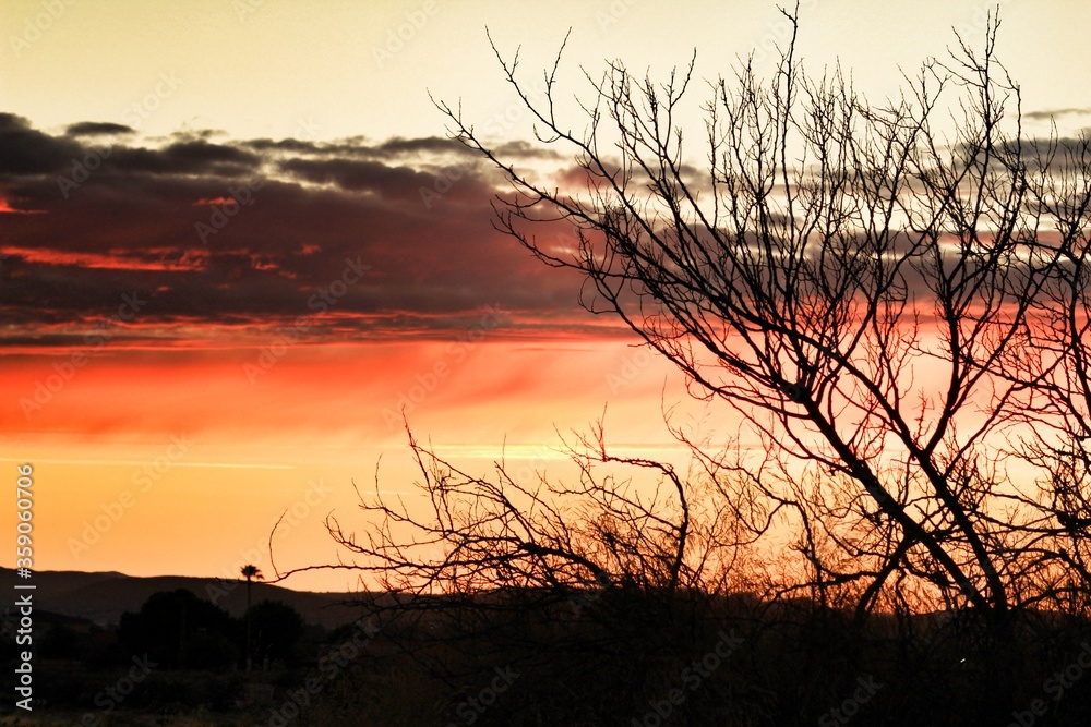 Naklejka premium Clouds and lovely sky at Sunset in Alicante