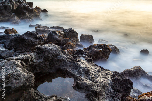 Anakena Beach on Easter Island, Rapa Nui in Chile