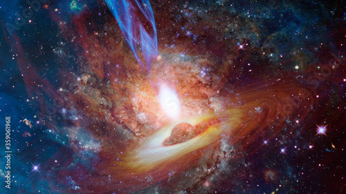 Fototapeta Naklejka Na Ścianę i Meble -  Quasar in deep space. Elements of this image furnished by NASA