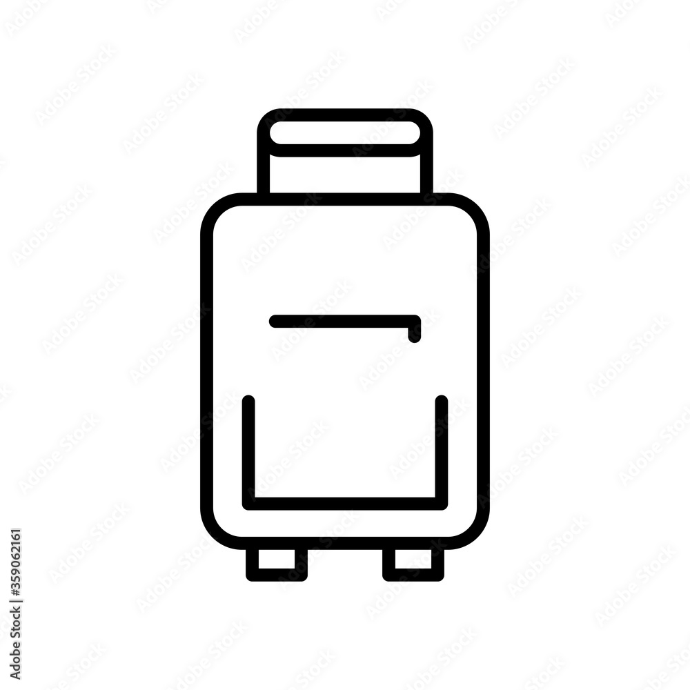 travel suitcase line style icon travel suitcase line style icon