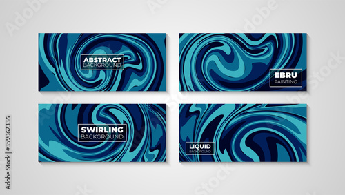 Swirling painting background. Marble texture. Liquid painting or Ebru painting. Abstract painting background suitable for cover, invitation, poster, card, wallpaper, and other.