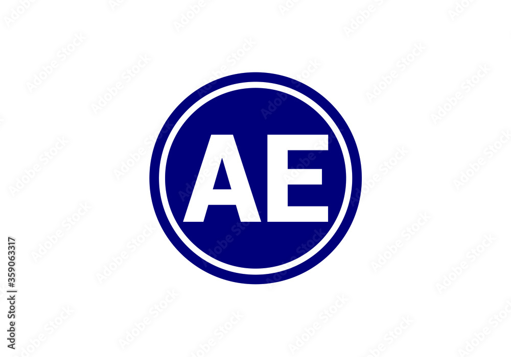 Initial Monogram Letter A E Logo Design Vector Template. A E Letter Logo Design Initial Monogram Letter A E Logo Design Vector Template. A E Letter Logo Design