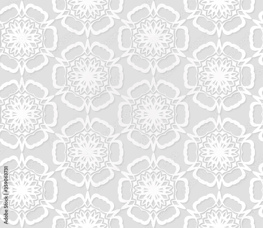 Vector flower pattern. Retro circle spring or summer floral pattern. white background with flowers Vector flower pattern. Retro circle spring or summer floral pattern. white background with flowers