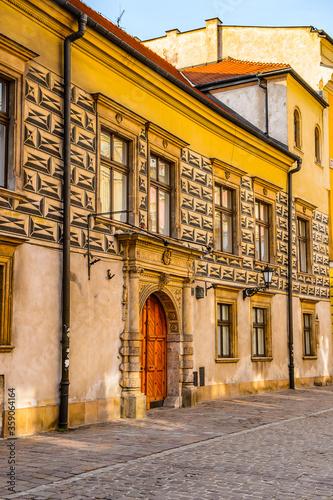 Fototapeta Naklejka Na Ścianę i Meble -  It's Architecture of the Old town of Krakow, Poland