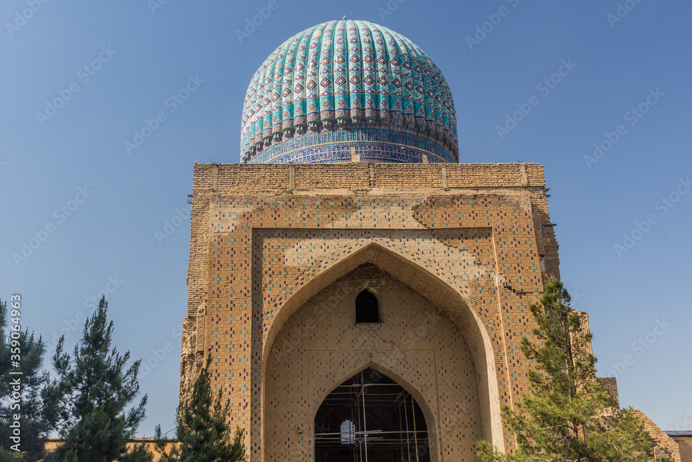Dome of Bibi-Khanym Mosque in Samarkand, Uzbekistan