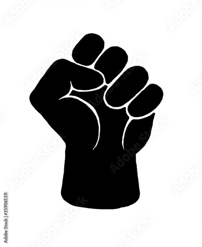 BLM black lives matter black fist antiracist movement love and peace  photo