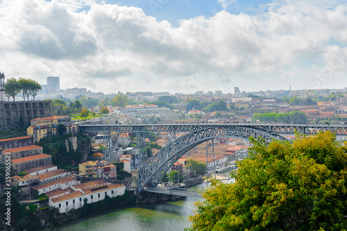 Panorama of the Bridge Dom Luis I over the River Douro in Porto, Portugal © Anton Ivanov Photo