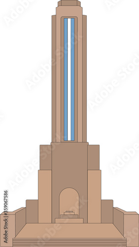 Vector del monumento a la Bandera Argentina, Rosario, Santa Fé
