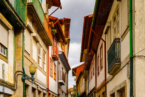 Fototapeta Naklejka Na Ścianę i Meble -  Architecture of Historic Centre of Guimaraes, Portugal. UNESCO World Heritage