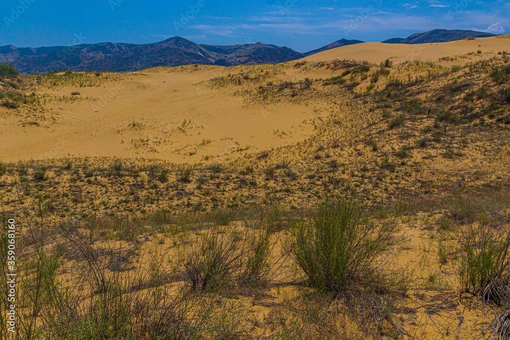 Sarykum (the largest sand dune in Eurasia) in Dagestan Nature Reserve near Makhachkala city, Russia Sarykum (the largest sand dune in Eurasia) in Dagestan Nature Reserve near Makhachkala city, Russia