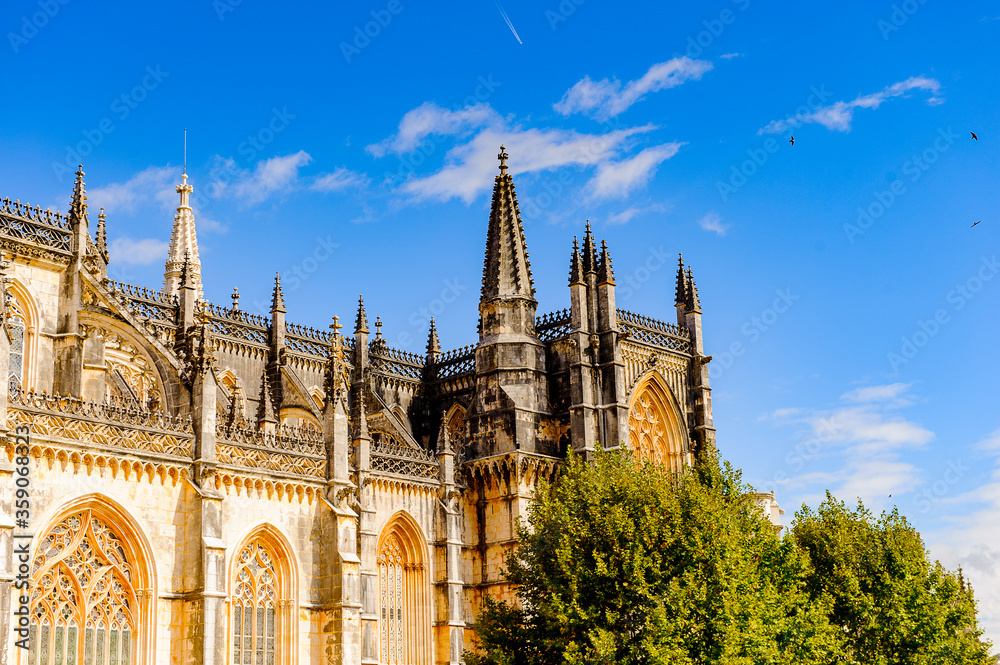 Fototapeta premium Exterior of the Monastery of Batalha (Monastery of Saint Mary of the Victory). UNESCO World Heritage Site
