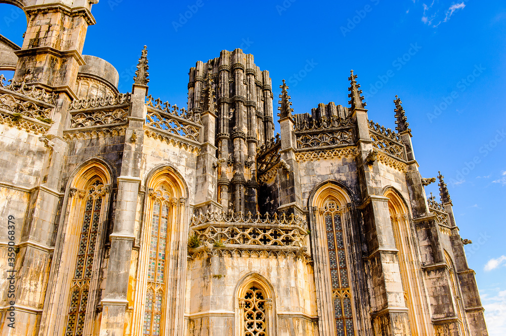Exterior of the Monastery of Batalha (Monastery of Saint Mary of the Victory). UNESCO World Heritage Site