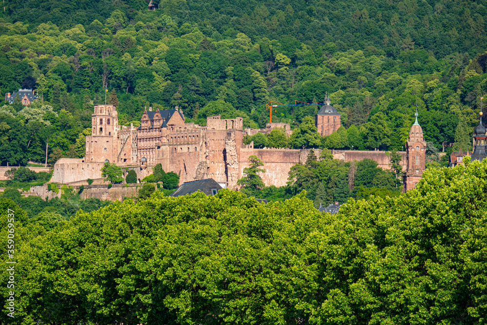 Heidelberg Castle in the German city of Heidelberg. travel photography