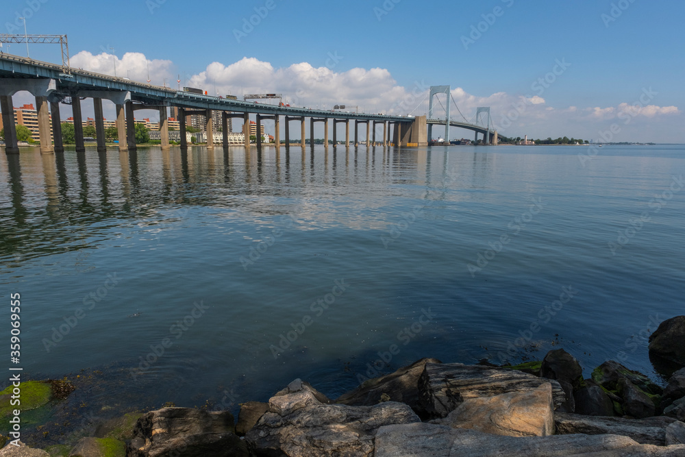 Throgs Neck Bridge on the view 