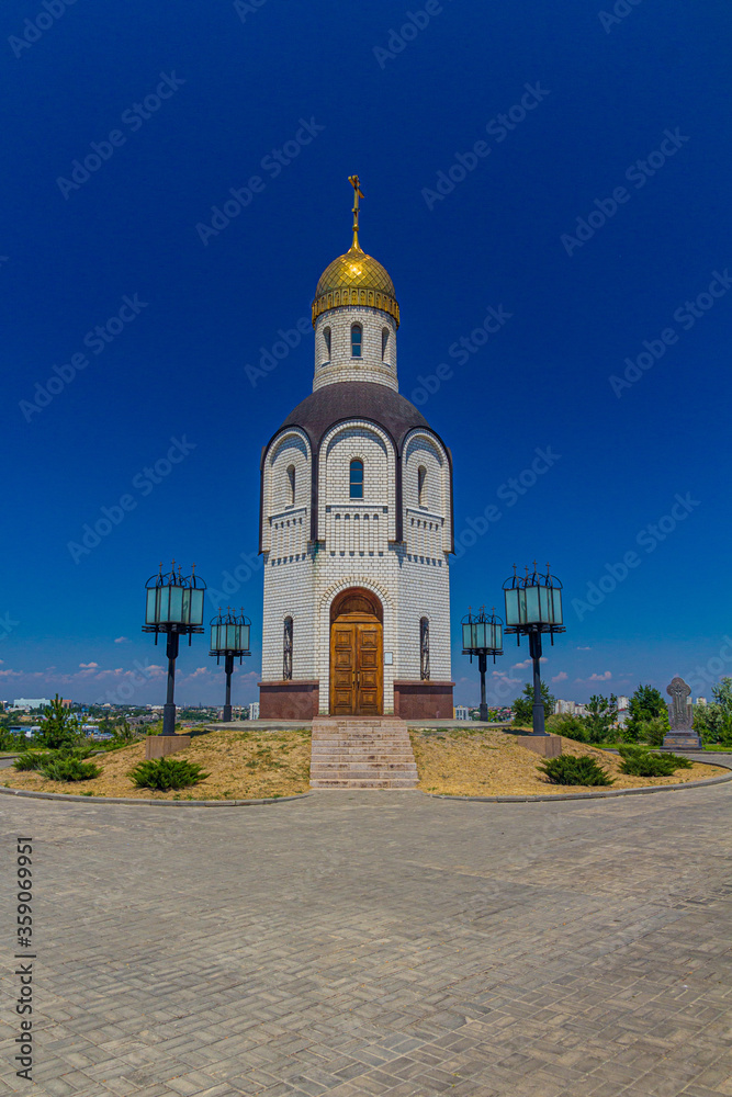 Church of Our Lady of Vladimir at the Mamayev Hill in Volgograd, Russia.