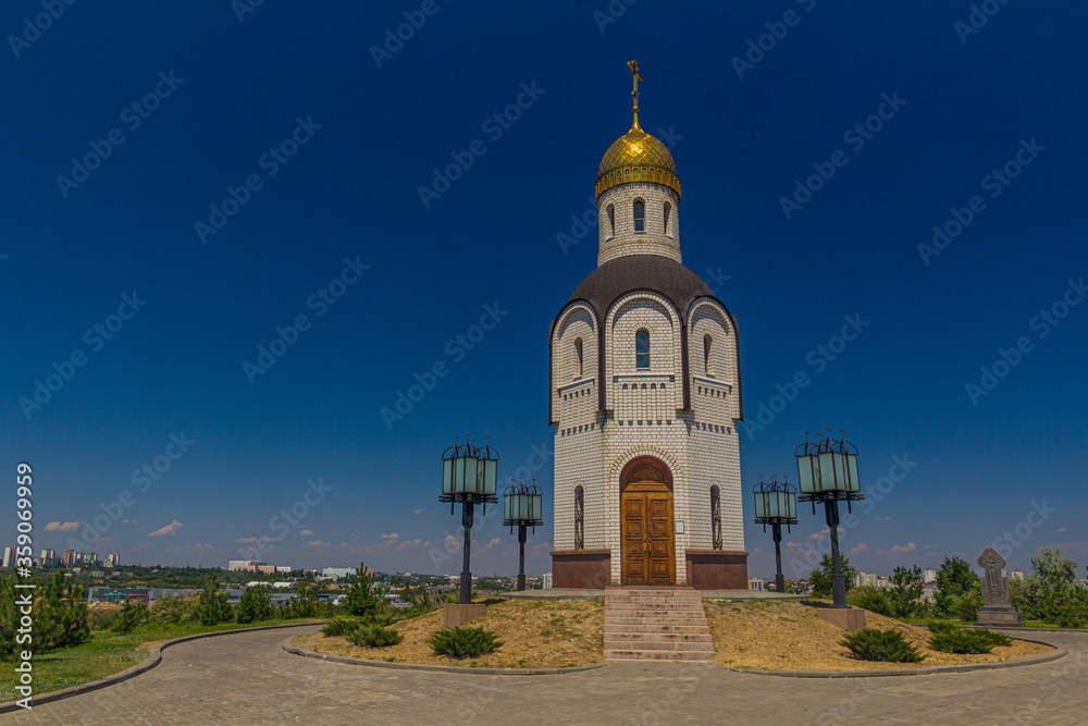Church of Our Lady of Vladimir at the Mamayev Hill in Volgograd, Russia. Church of Our Lady of Vladimir at the Mamayev Hill in Volgograd, Russia.