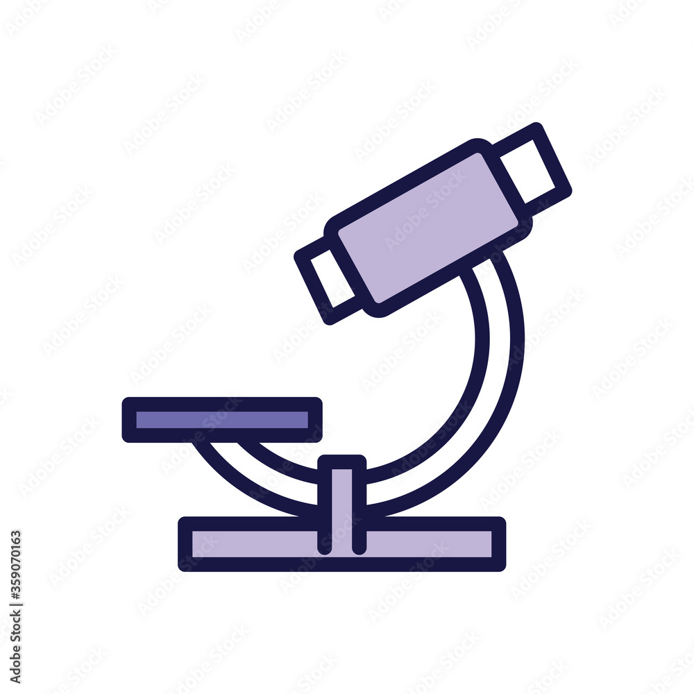 microscope education supply isolated icon microscope education supply isolated icon