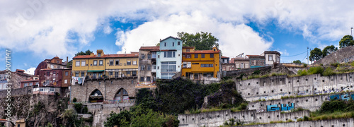It's Coast of the River Douro with its beautiful architecture in Porto, Portugal. View from the River Douro, one of the major rivers of the Iberian Peninsula (2157 m)