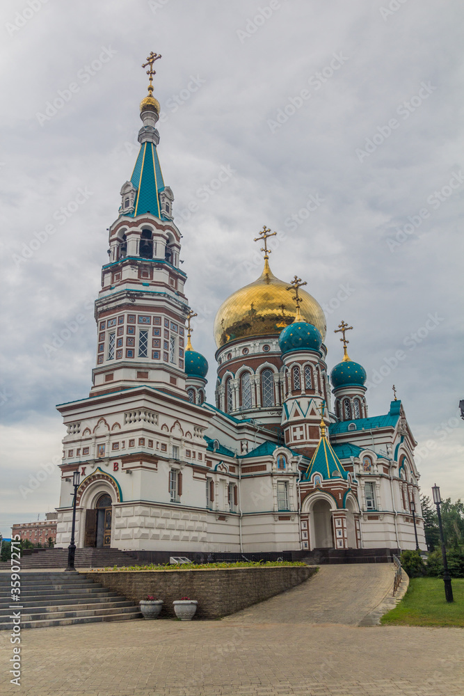 Assumption Cathedral (Uspenskiy Kafedralnyy Sobor) in Omsk, Russia