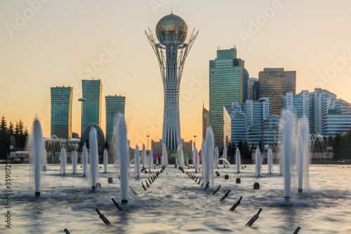 Skyline of Astana (now Nur-Sultan), capital of Kazakhstan photo