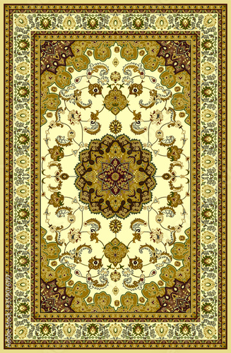 Carpet Border Frame Pattern .Oriental floral beautiful carpet pattern