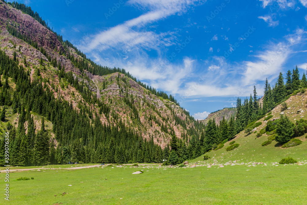 View of Jeti Oguz valley, Kyrgyzstan
