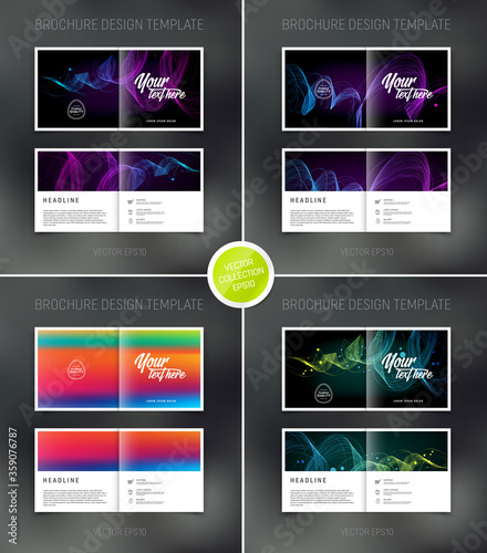 Set of vector brochure  booklet  presentation design templates