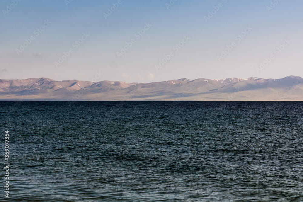 View of Song Kul lake, Kyrgyzstan